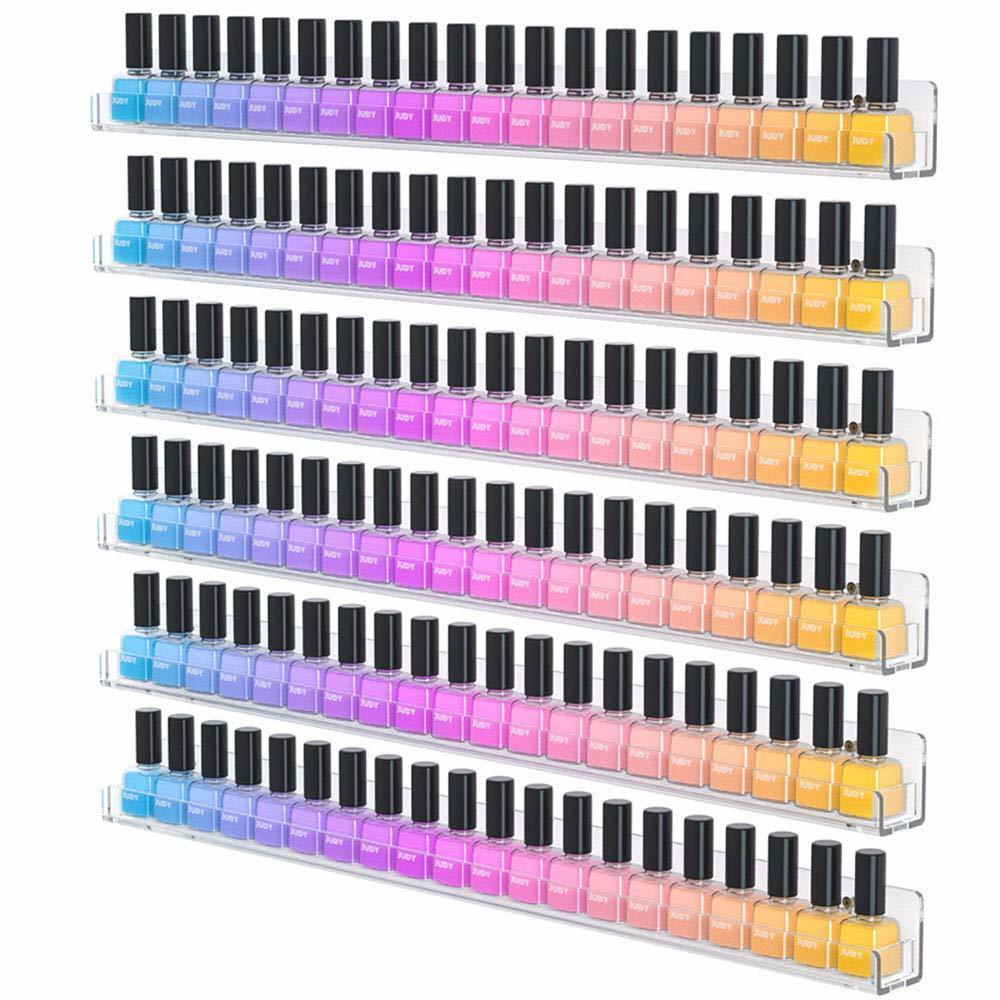 24 Inches Nail Polish Rack Wall Mounted Shelf With Removable Anti-slip End💙
